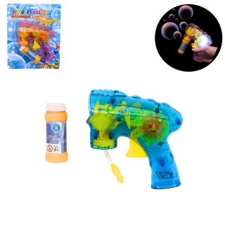 SEIFENBLASEN PISTOLE 15CM MIT LICHT UND BATTERIEN