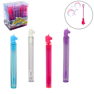 BOLLE DI SAPONE UNICORNO 11CM 4 COLORI ASSORTITI