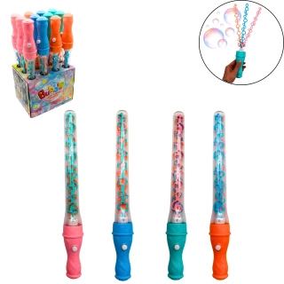 SEIFENBLASENSTAB 160ML MIT 3 STICK 37CM 4 FARBEN SORT.