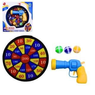 SICHERHEITSDART 17.5CM VELCRO MIT 3 BAELLE UND PISTOLE