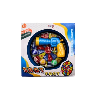 GIOCO FRECCETTE VELCRO 13CM CON PISTOLA + 3 PALLE