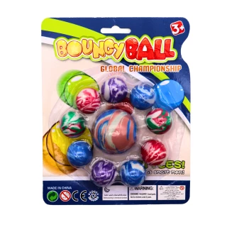 BALLE SUPER REBOND 30MMX9 + 45MMX1 10 PIECES