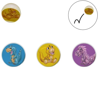 PALLA DINOSAURO SUPER RIMBALZANTE 30MM 3 MODELLI ASSORTITI