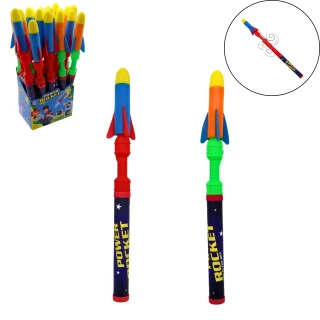 LANCE FUSEE EN MOUSSE 60CM 2 COULEURS ASSORTIES