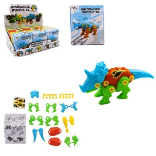 ANIMALE DINAUSAURO PUZZLE 3D 7.5CM 4 MODELLI ASSORTITI
