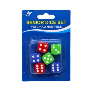 SET DE 6 DES ACRYLIQUE 1.8CM