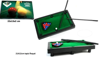 BILLARD 21X12CM MIT FUESSEN