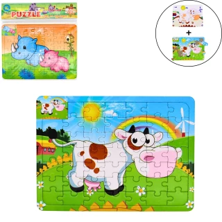 PUZZLE ET COLORAZIONE ANIMALE 49 PEZZI 19X26CM 4 MODELLI ASSORTITI