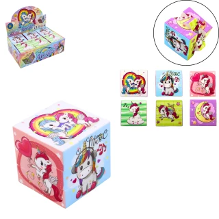 JEU DE PATIENCE CUBE LICORNE 5.7CM