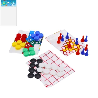 JEU DE SOCIETE AVEC TAPIS 3 MODELES ASSORTIS
