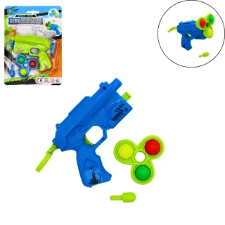PISTOLA 15CM + 3 PALLE 2 IN 1 TROTTOLA 