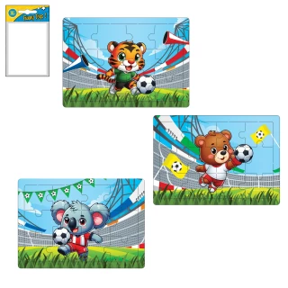 PUZZLE FOOT 12 PEZZI 8.5X12CM 3 MODELLI ASSORTITI