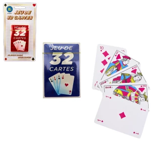 GAME PLAYING CARDS 32 PCES 2 ASSORTED COLORS
