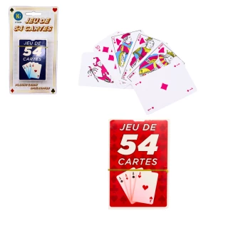 GAME PLAYING CARDS 54 PCES 2 ASSORTED COLORS