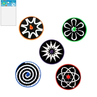 TROTTOLA LUMINOSA 11.5X5CM CON BATTERIE 3 COLORI ASSORTITI 