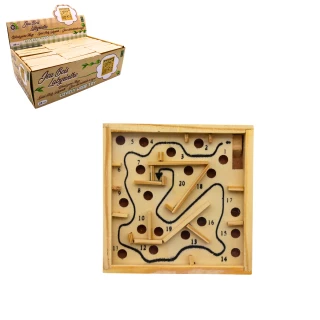 JEU LABYRINTHE EN BOIS 11.5X11.5CM