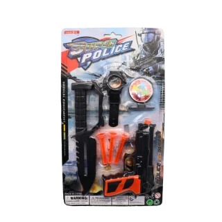 PISTOLET FLECHES 15.5CM + ACCESSOIRES