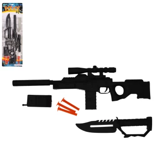 FUCILE 42CM + 3 FRECCE E ACCESSORI