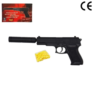 PISTOLET BILLES 18CM + SILENCIEUX