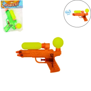 PISTOLET A EAU DOUBLE JET 17CM 2 COULEURS ASSORTIES