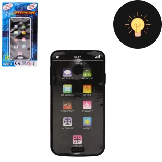 TELEFONO SUONO E LUCE 11.5X6CM CON BATTERIE 2 COLORI ASSORTITI