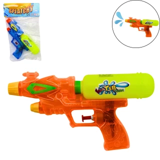PISTOLET A EAU DOUBLE JET 21CM 3 COULEURS ASSORTIES
