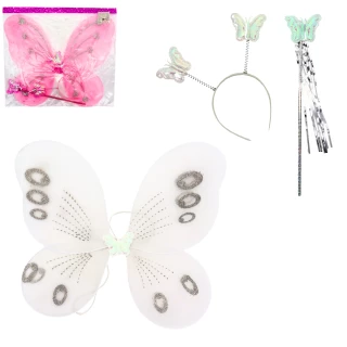 SCHOENHEIT SET FLUEGEL MIT ZUBEHOER 2 FARBEN SORT.