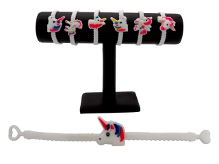 BRACELET LICORNE 7CM 6 MODELES ASSORTIS