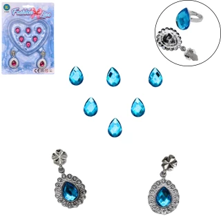 SCHMUCK RINGE MIT OHRRINGE 2 FARBEN SORT.