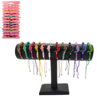 BRACCIALE CON DELFINO E PERLE 7CM 12 MODELLI ASSORTITI