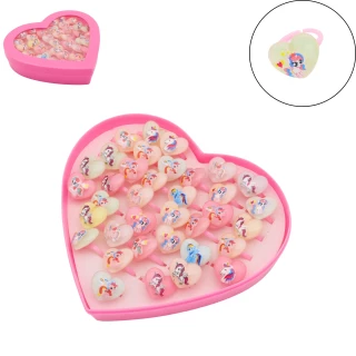 SCHMUCK RINGE VERSTELLBAR EINHORN 12 SORTIMENT