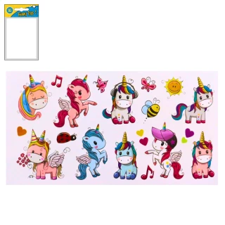 STICKERS EINHORN 16.5X9 16 TEILE