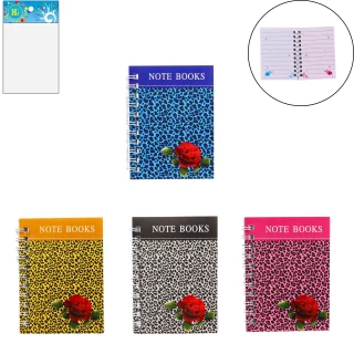 CARNET LEOPARD 10.5X7.5CM 4 MODELES ASSORTIS