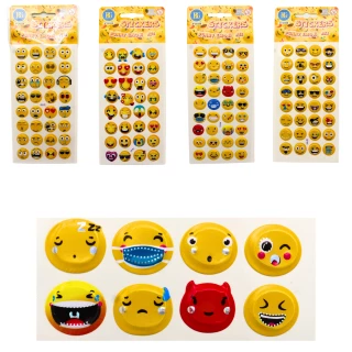 STICKERS 3D HUMORISTISCH 4 SORTIMENT