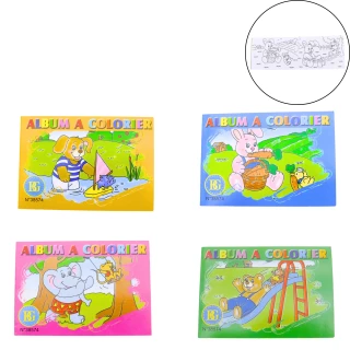 MALBUCH 16 SEITEN 9X13CM 4 SORTIMENT