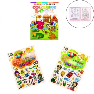 MALBUCH 8 SEITEN 26CMX19CM 4 SORTIMENT