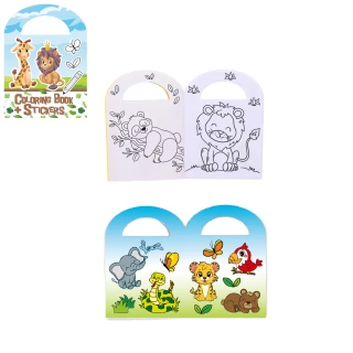 ALBUM DA COLORARE ZOO 9.5X13CM +STICKER