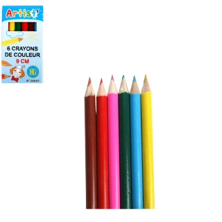 CRAYONS DE COULEUR 9 CM 6 COULEURS