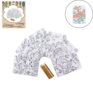 FEUILLES A COLORIER + 4 CRAYONS