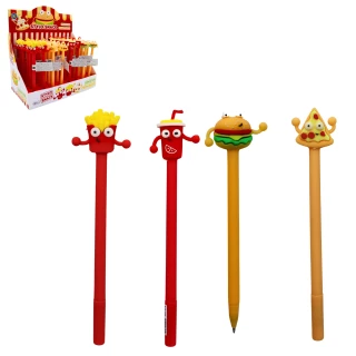 STYLO BILLE SNACK 17.5CM 4 MODELES ASSORTIS