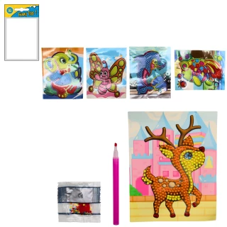 DIY ANIMAL DIAMOND PAINTING 10.5X13CM 6A