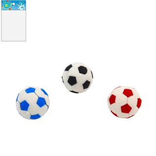 GOMME BALLON FOOT 2.5CM 3 COULEURS ASSORTIES