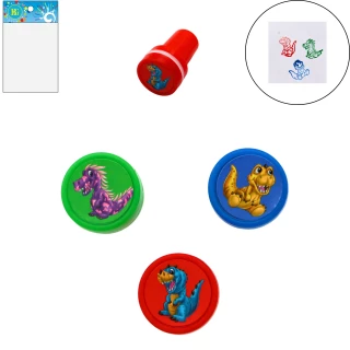 STEMPELSET DINO 2.5CM 3 SORTIMENT