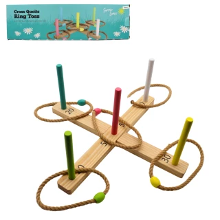 JEU BOIS ANNEAUX 45X45X14.5CM