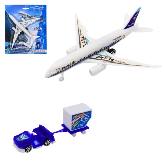 AEREO DI LINEA RETROFRIZIONE 19CM CON VEICOLI 2 MODELI ASSORTITI