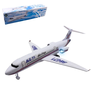 FLUGZEUG RUECKAUFZUG 40CM MIT TON UND LICHT