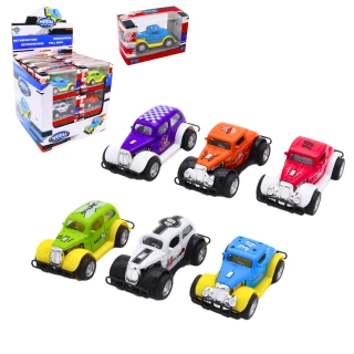 ROADSTER RETROFRICTION 9CM EN METAL 4 COULEURS ASSORTIES