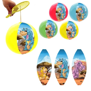 RACKET BALL DINOSAURO 22CM 6 COLORI ASSORTITI