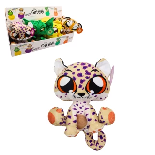 PLUESCH ANIMAL MIT GROSSE AUGEN 20CM 4 SORTIMENT