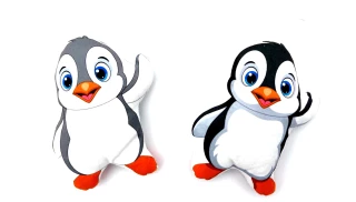 PELUCHE PINGOUIN 17 CM 2 MODELES ASSORTIS